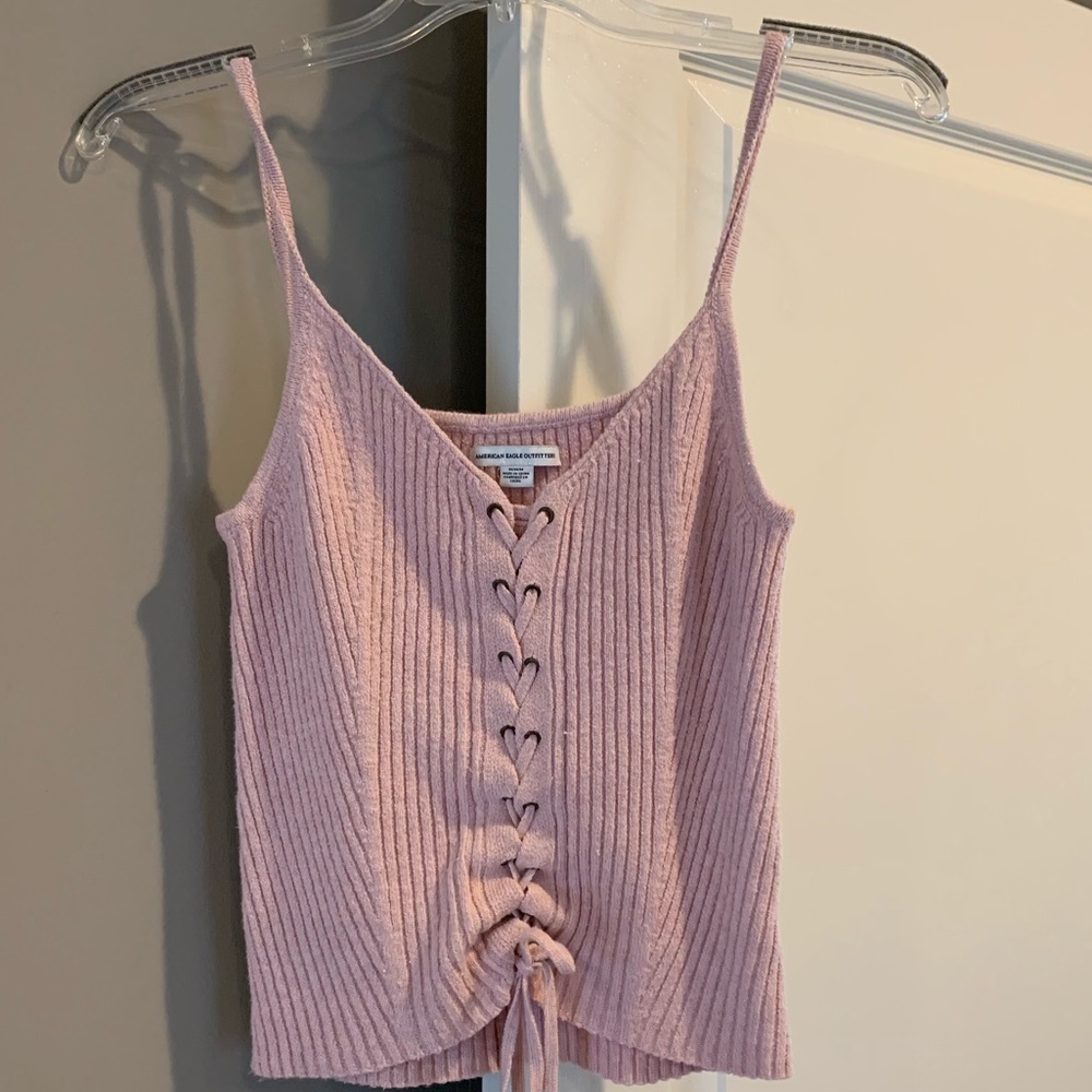 American eagle pink tank